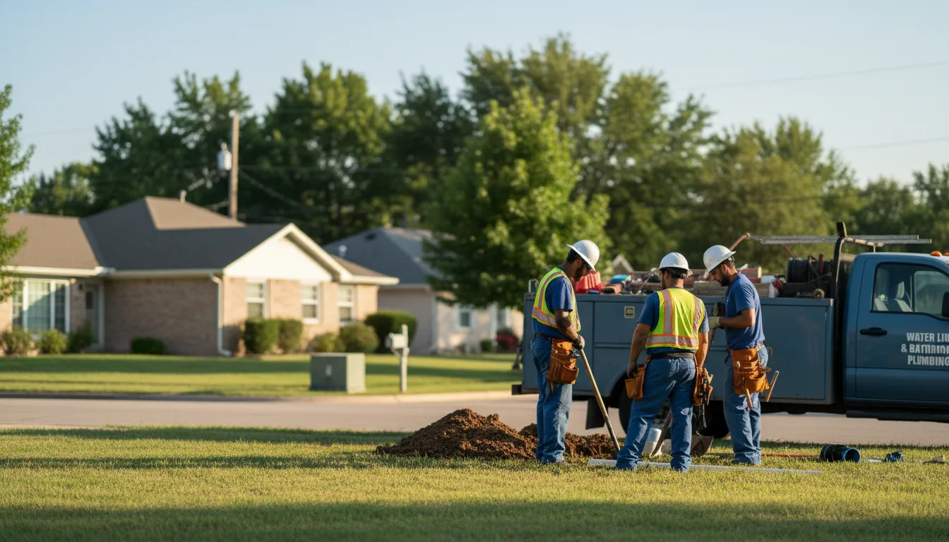 Residential water line and bathroom plumbing service in Monroe, NE